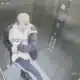 Man abusing dog in the elevator