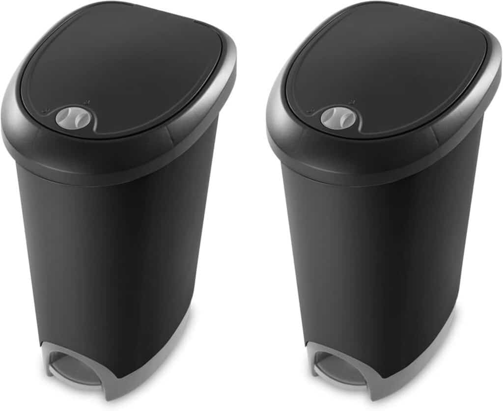 Sterilite 12.6 Gallon Locking Stepon Trash Can